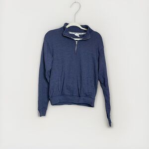Women’s Victoria’s Secret PINK Quarter Zip Pullover Sweatshirt Blue Size Small